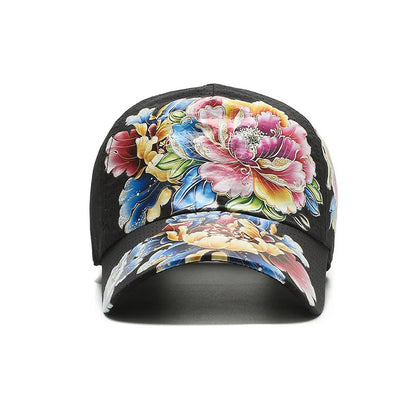 Casquette de baseball printemps/été à séchage rapide pour homme et femme, pour les activités de plein air, la plage et le camping, chapeau de soleil imprimé de fleurs de style chinois B149