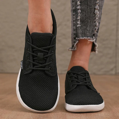 Atmungsaktive Sommer-Flachschuhe für Damen, leichte Mesh-Schuhe, bequeme Wanderschuhe, Herren-Schuhe für breite Füße, weiche Sohle, Freizeitkleidung, Barfuß