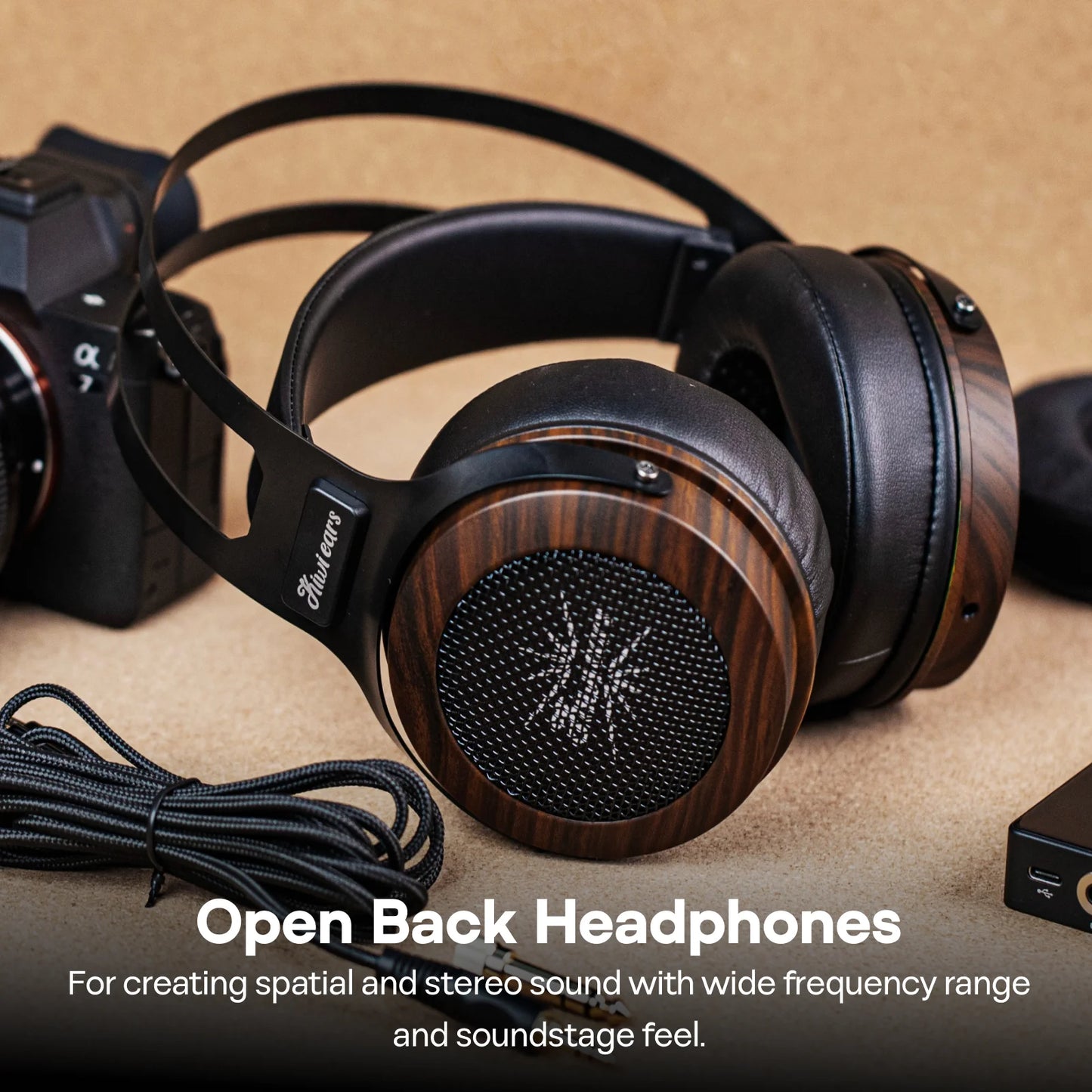 Linsoul Kiwi Ears Altruva Hi-Fi 50mm Dynamic Driver Headphones Open-Back Audiophile Headphones Premium Studio Sound