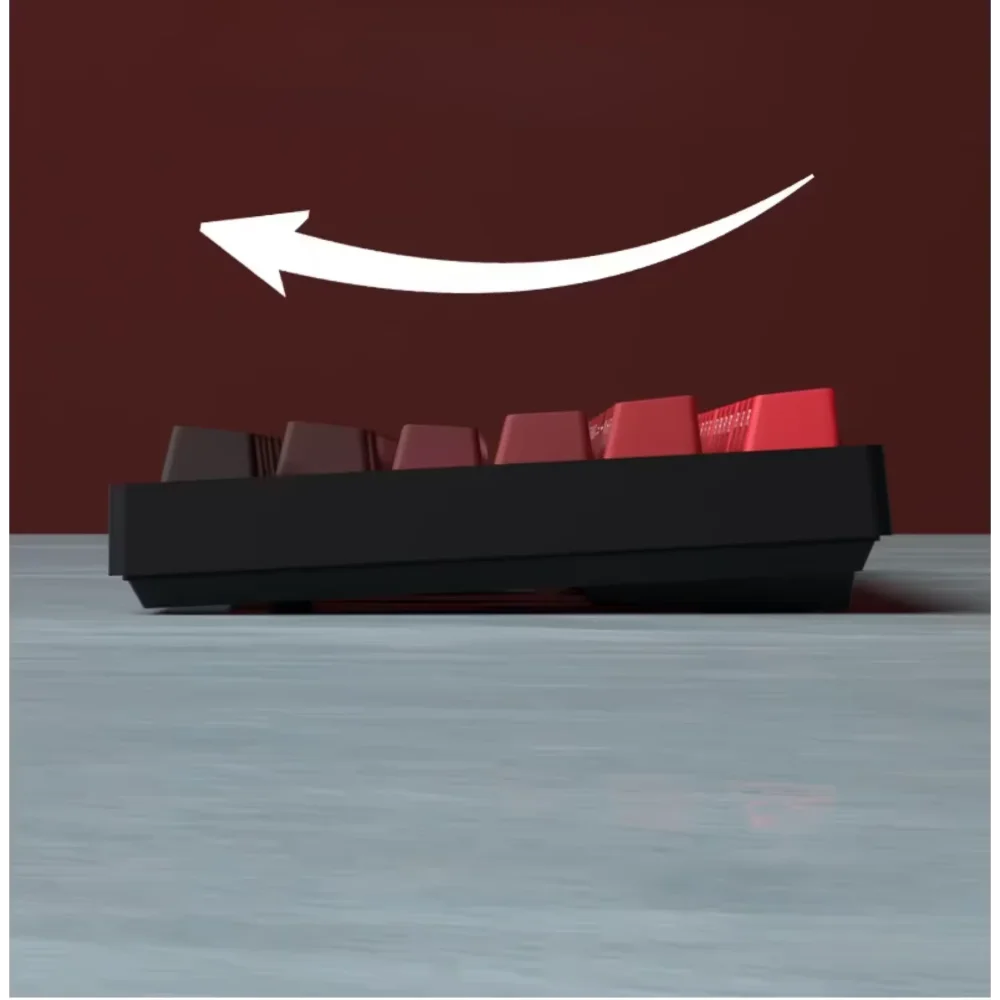 Novas Keycaps para Teclado Mecânico Gaming 60/64/84/98/108 com Switch MX, 135 Teclas OEM PBT, Gravação Lateral, Gradiente Vermelho e Preto