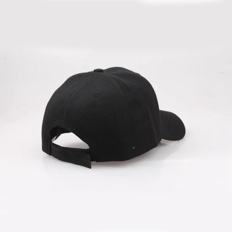 Schwarze Cap in Uni-Farbe – Baseballcap, Snapback, Casquette, Fitted Cap, lässige Gorras, Hip-Hop-Dad Hat für Herren und Damen, unisex