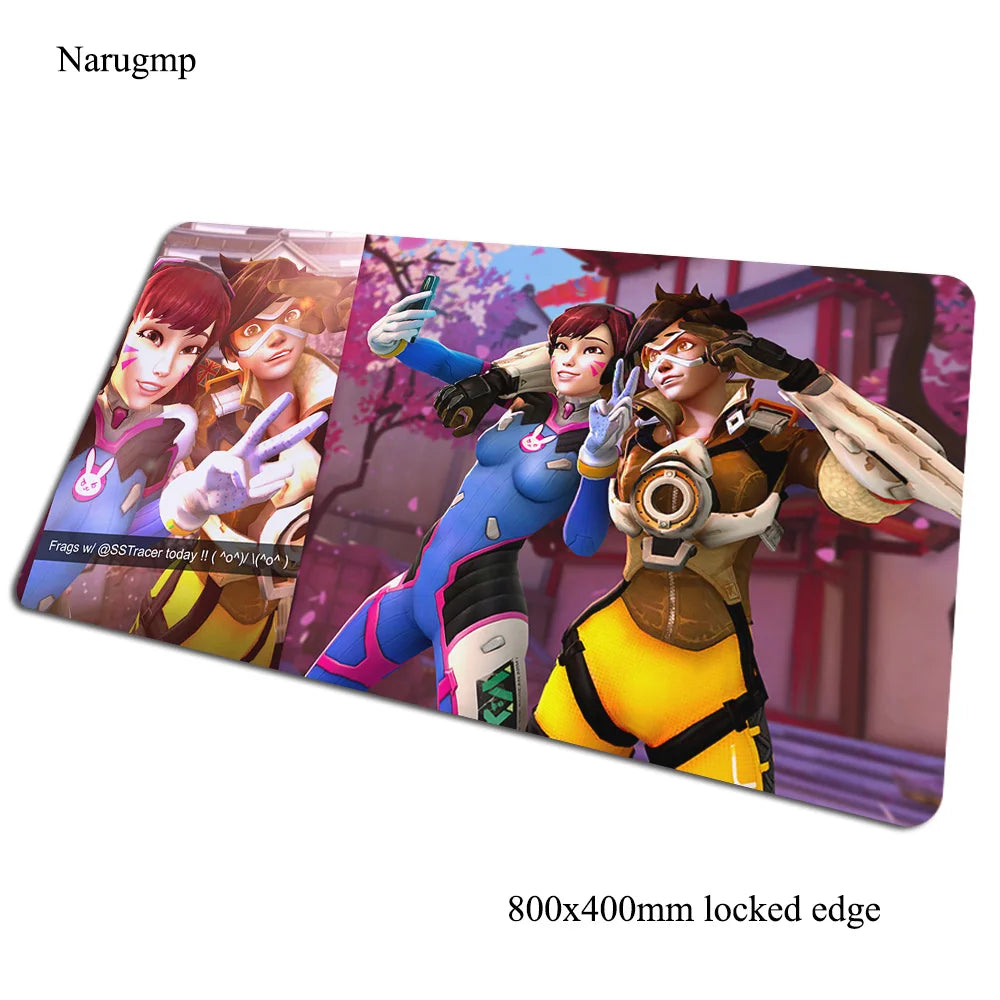 Podkładka pod mysz Overwatch 80x40cm, gamingowa podkładka na biurko, duża mata dla gracza na PC, prezent na Halloween do komputera i notebooka