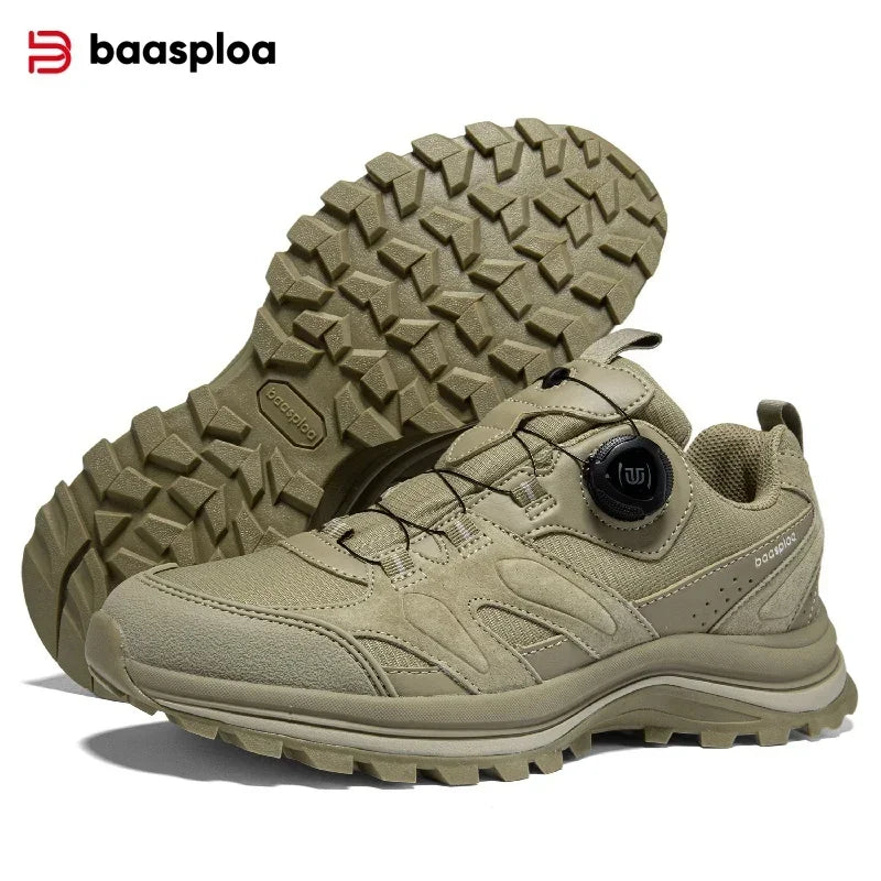 Zapatillas de senderismo para hombre Baasploa: antideslizantes, resistentes al desgaste, para escalada y senderismo al aire libre; con interior de algodón para mayor comodidad; zapatillas deportivas para actividades al aire libre.