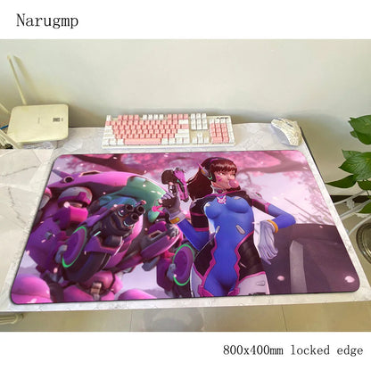 Podkładka pod mysz Overwatch 80x40cm, gamingowa podkładka na biurko, duża mata dla gracza na PC, prezent na Halloween do komputera i notebooka