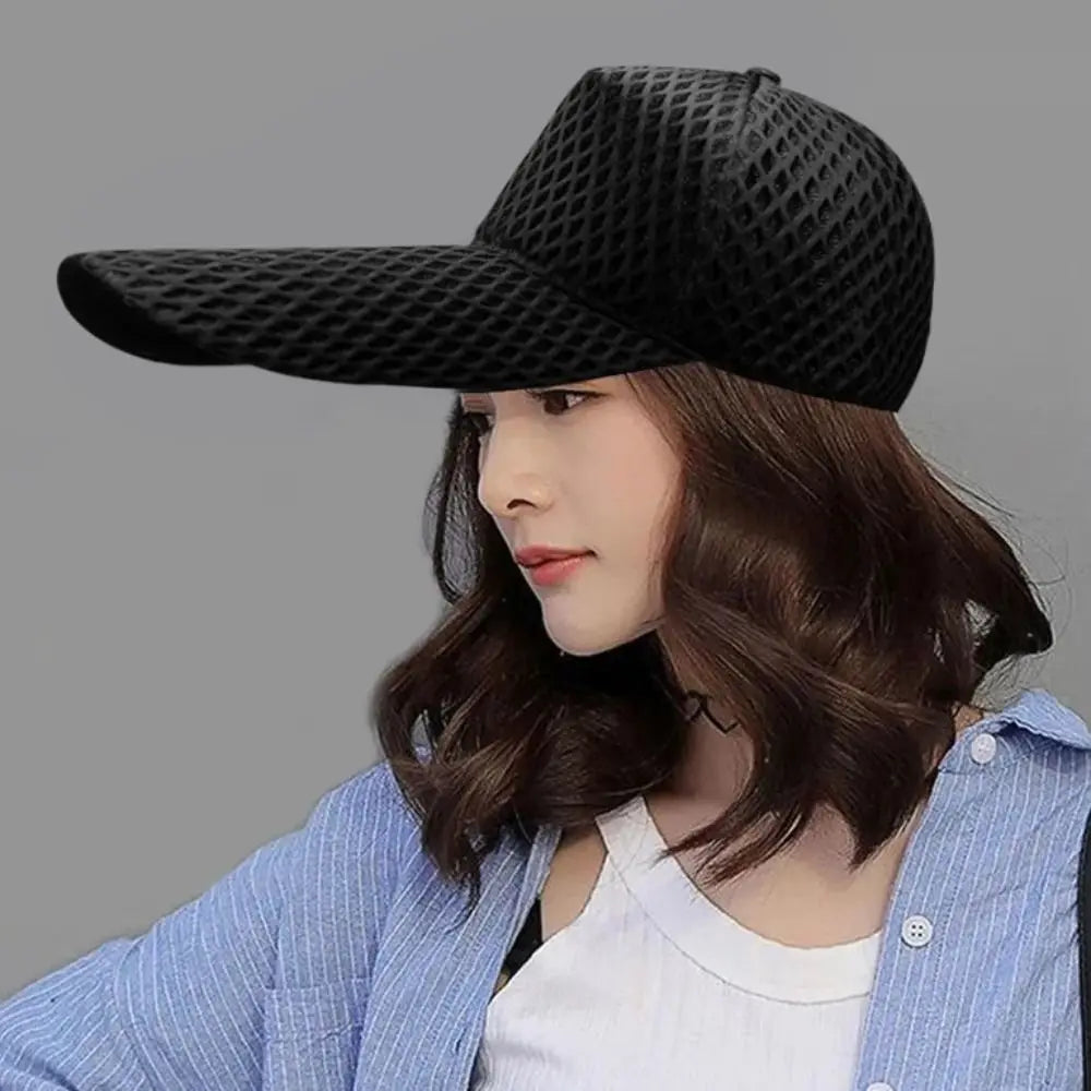 Quality 14cm Long Brim Sun Hat Big Size Large Head Baseball Caps Mesh Sunshade Oversize Trucker Cap Men