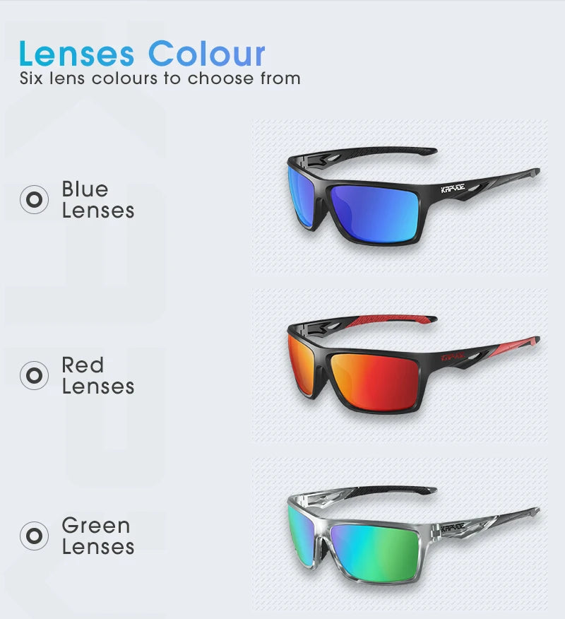 Kapvoe Fishing Sunglasses Polarized Sunglasses for Men Hiking Eyewear UV400 Lens Glasses Glasses HD Lens Outdoor Sunglasses 2026