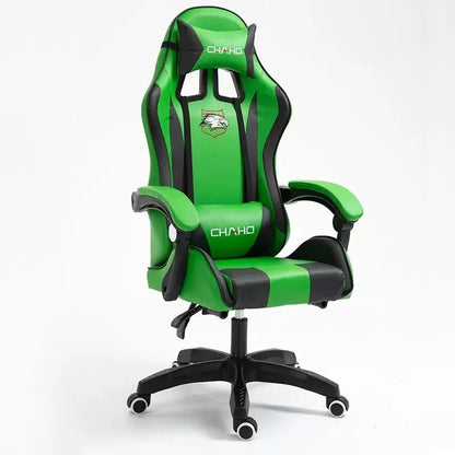 Ergonomic PU Leather Gaming Chair with Adjustable Height, Reclining Computer Chair, Swivel Office Chair for Home Office, Gaming & Study