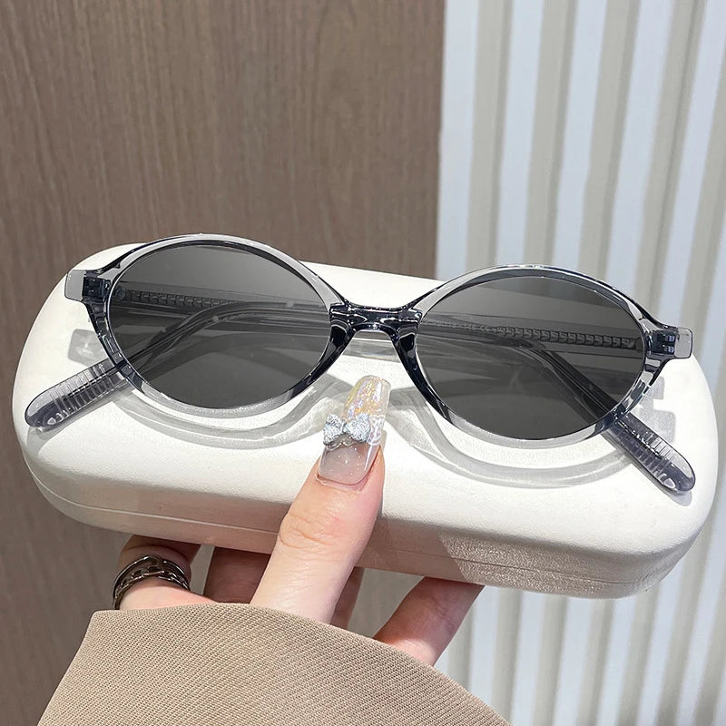 VICKY Simple Geometric Oval Small Frame Retro Design Women's Polarized Sunglasses UV Protection Customizable Prescription K9142