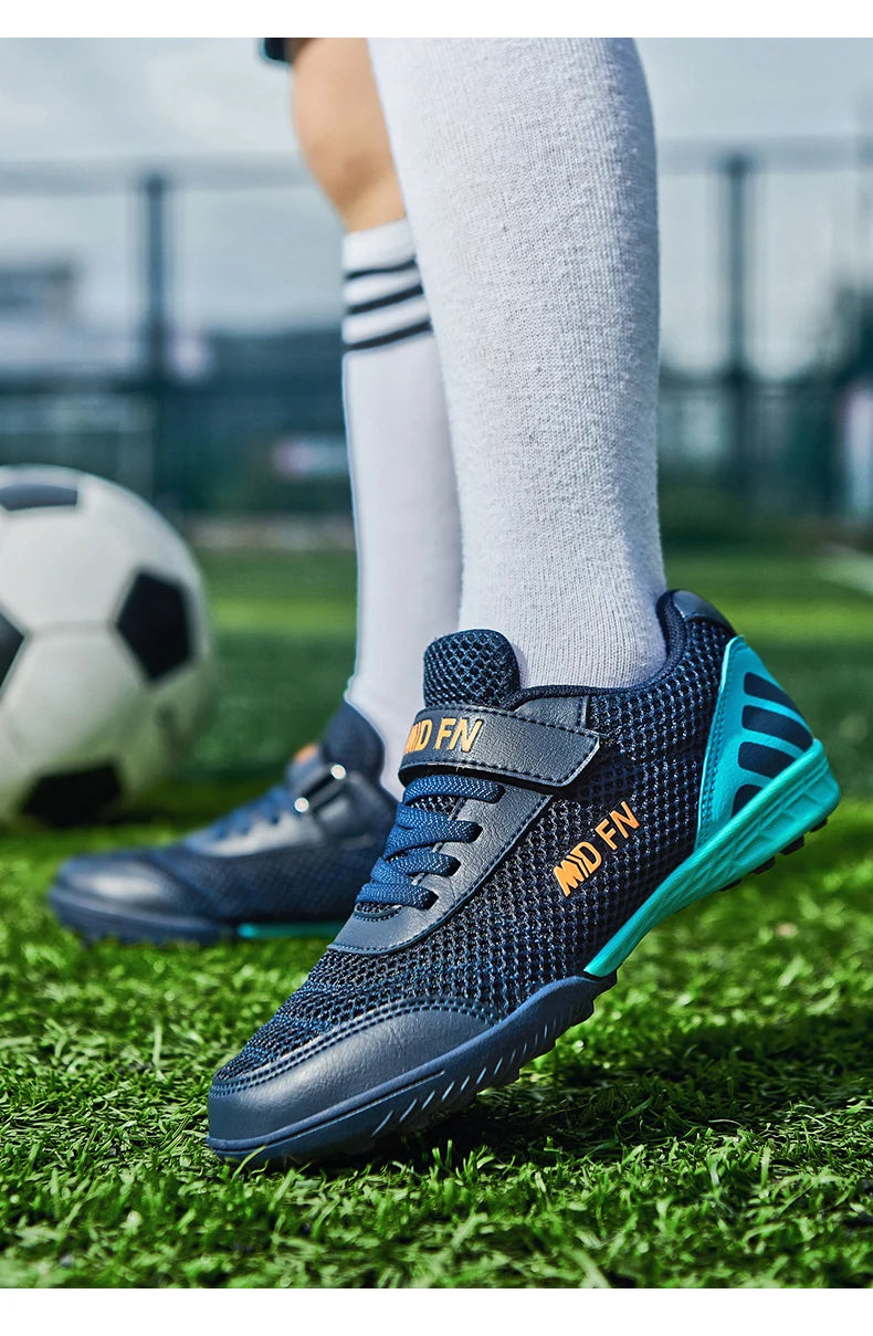 Personality Stylish And Comfortable Boys Girls Training Game Sneakers Indoor Outdoor Lawn Youth Student Soccer Shoes 29-39#