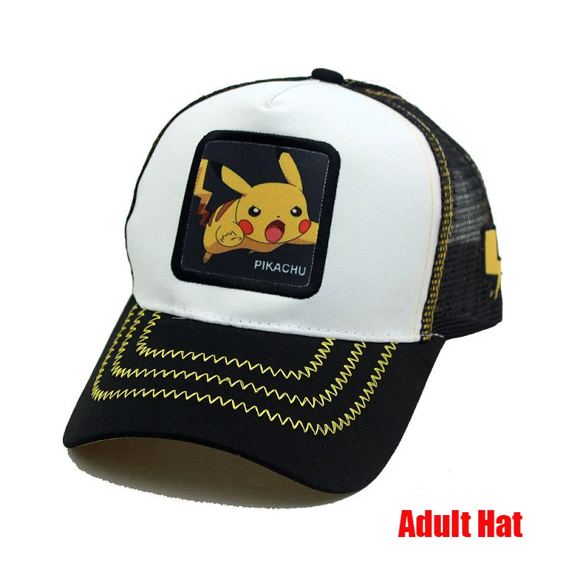 Pokemon Baseball Cap Pikachu Hat Pokemon Cosplay Hip Hop Cap for Girl Boy Children kids Anime Figures Toy Gift Cartoon Hat