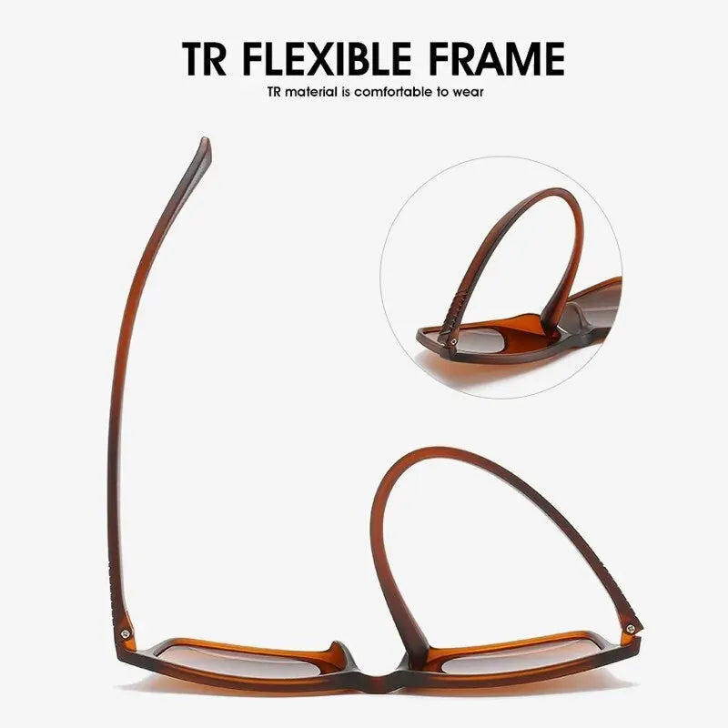 Luxury Men Sunglasses Fashion Vintage Square Ultra Light TR90 Frame Driving Fishing Sun Glasses For Man Eyewear