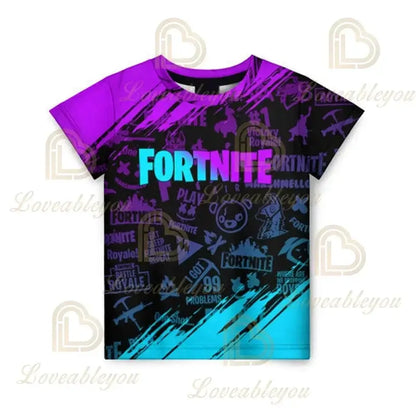 3D Fortnite тениска Battle Royale – тениски за мъже и жени, момчета и момичета, анимационни топове Victory, дрехи за тийнейджъри, детски геройски геймърски тениски и топове