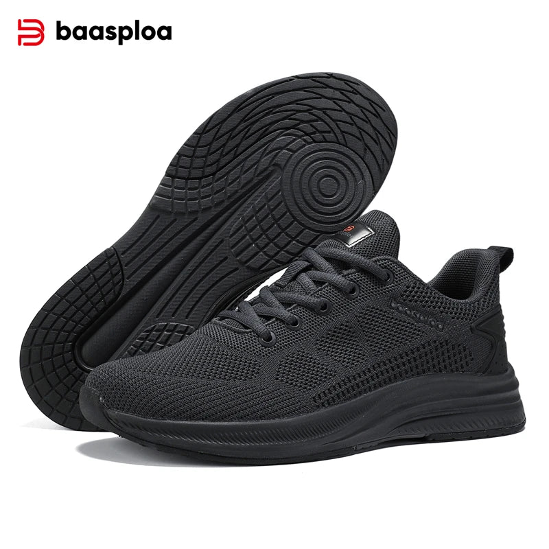Chaussures de course Baasploa pour homme : nouvelles baskets décontractées légères en mesh, de créateur, respirantes, à lacets, pour le sport et la marche en extérieur