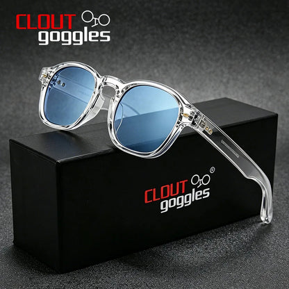 CLOUT GOGGLES Fashion Personality Rivet Sunglasses Women Men Square Frame Outdoor Travel Ultraviolet Protection Sun Glasses
