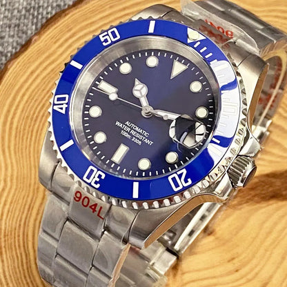 Reloj automático para hombre Miyota8215 resistente al agua 200m, reloj de buceo 40mm, movimiento mecánico, luminoso, correa Jubilee y hebilla Glide Lock
