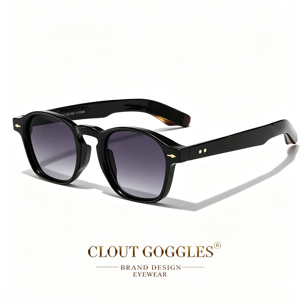 CLOUT GOGGLES Fashion Personality Rivet Sunglasses Women Men Square Frame Outdoor Travel Ultraviolet Protection Sun Glasses