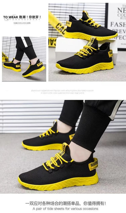 Heren sneakers, casual, lichtgewicht sportschoenen van mesh, zomers, voor heren, outdoor, zachte zool, ademend, comfortabel, modieus, trendy hardloopschoen