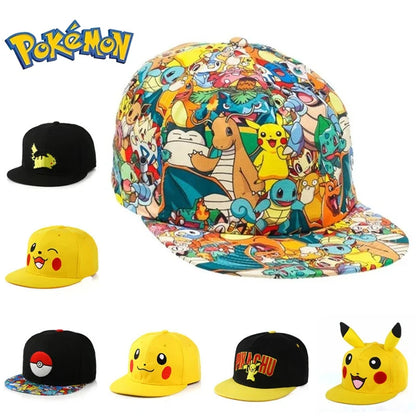 Pokemon Pikachu Baseball Cap Anime Cartoon Figure Cosplay Hat Adjustable Women Men Kids Sports Hip Hop Caps Toys Birthday Gift
