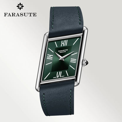 FARASUTE Luxury Square Sports Men's Watch Swiss Movement Waterproof Sapphire Glass Stainless Steel Quartz Wristwatch Male Reloj
