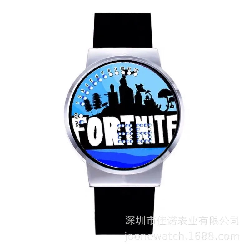 Fortnite часовник със сладък моден Cartoon дизайн, персонализиран Kawaii LED сензорен нощен часовник, ученически електронен часовник, подарък за приятели