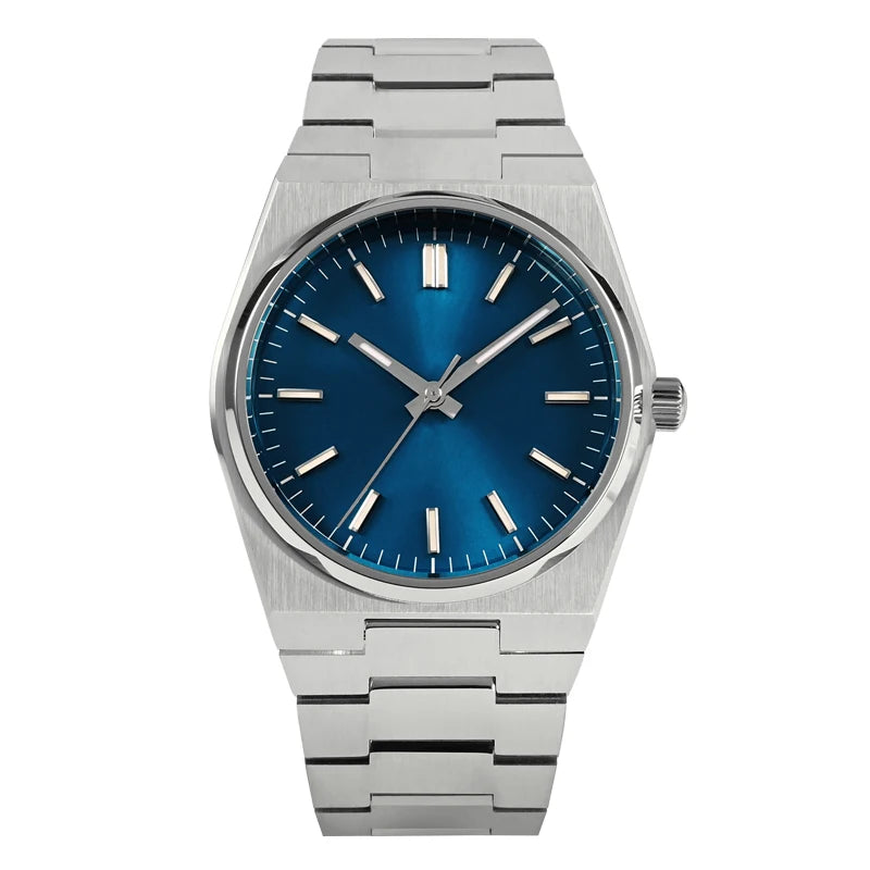 Relógio clássico de homem San Martin 40mm Miyota 9015, relógio de pulso mecânico automático de luxo elegante com bracelete de desengate rápido SN0023
