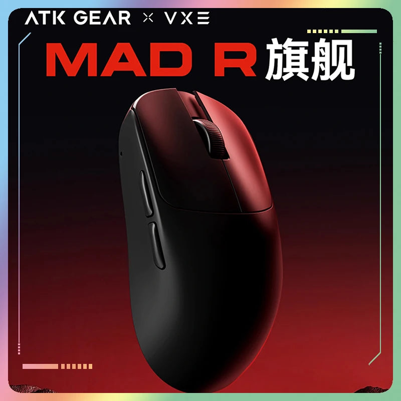 ATK VXE VGN MAD R Major Ultra-Lightweight Wireless Gaming Mouse, Ergonomic Dual-Mode Wireless Mouse with PAW3395 Sensor for Esports, Office & Gaming