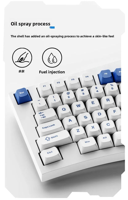 FEKER Alice98pro Mechanical Keyboard Alien Ergonomic 3 ° Slope Hot Swappable RGB with Hand Support Custom Gaming Office Keyboard