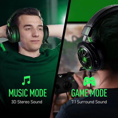 OneOdio EKSA StarEngine Pro Wired Gaming Headset 7.1 Surround Sound Headphones with ENC Mic, USB Type-C 3.5mm PC Gaming Headset for PS5 PS4 Xbox