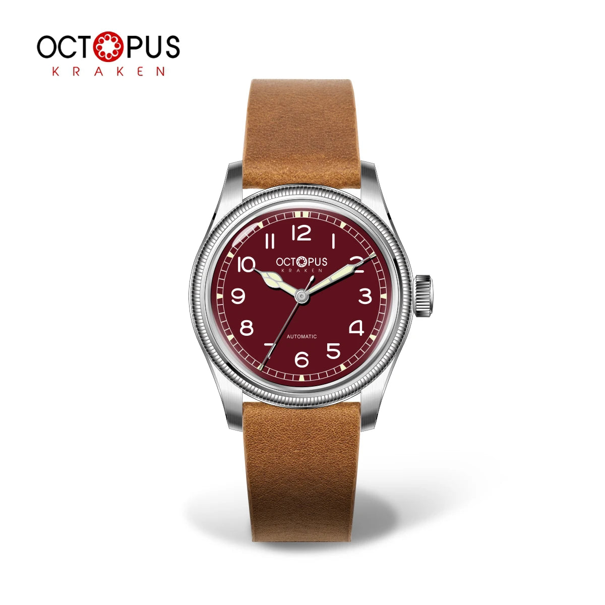 Octopus Kraken 38mm Pilot Watch Retro Stainless Steel PT5000 Movement Automatic Mechanical Wristwatch Luminous Dive Watch Man