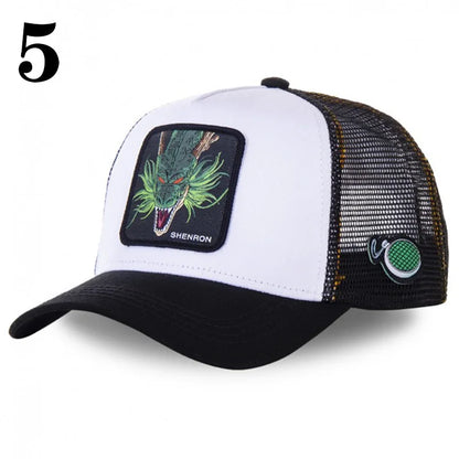 Dragon Ball Anime Character Printed Baseball Cap For Men And Women Hip Hop Hat Truck Driver Mesh Hat Summer Outdoor Sunshade