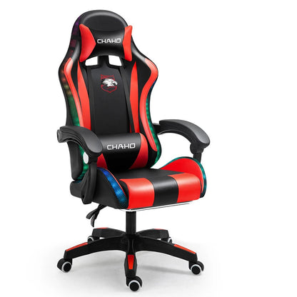 Ergonomic PU Leather Gaming Chair with Adjustable Height, Reclining Computer Chair, Swivel Office Chair for Home Office, Gaming & Study