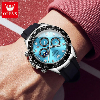 OLEVS Men’s Watch – Luxury quartz watch, water-resistant and luminescent, featuring a chronograph and date display – Men’s sports watch from a leading brand