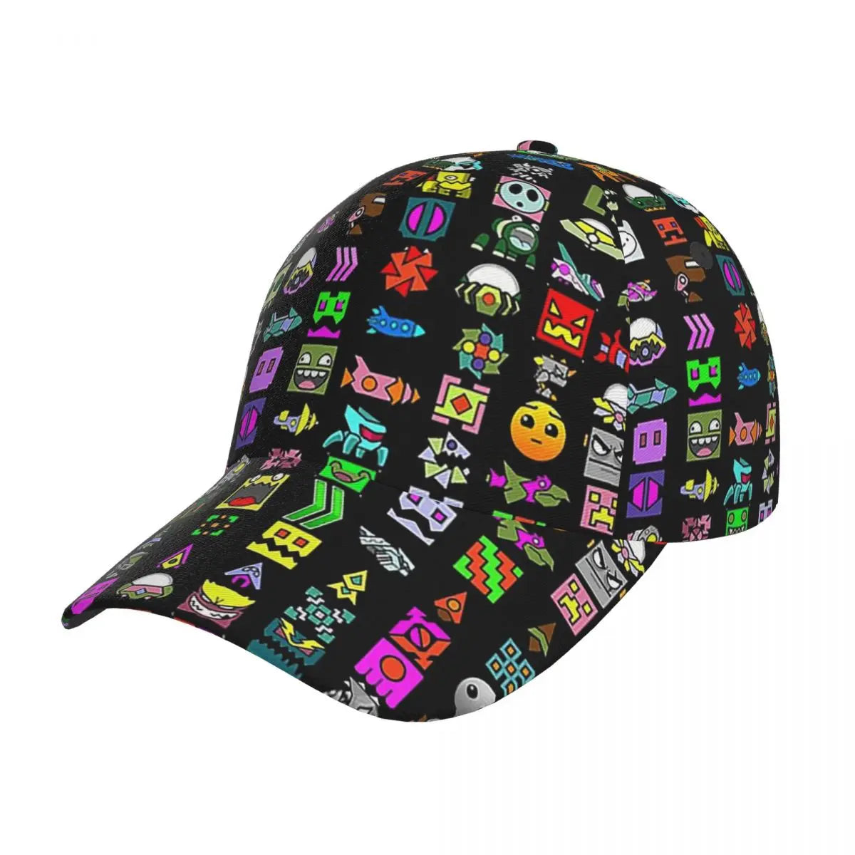Geometry Dash Mesh Baseball Caps Snapback Fashion Baseball Hats Breathable Casual Casquette Outdoor For Men's And Women's
