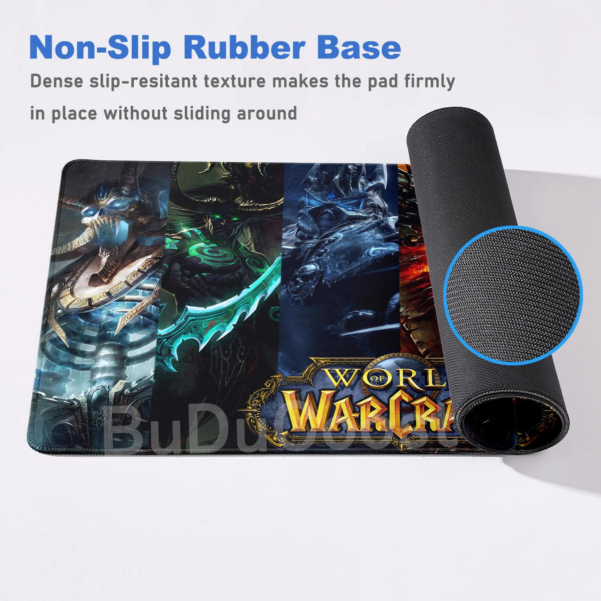 Anime World of Warcraft gaming podloga za stol, podloga za miš, računalni dodaci, XXL, zaključani rub, podloga za tipkovnicu i miša, gamerski tepih, uredske podloge