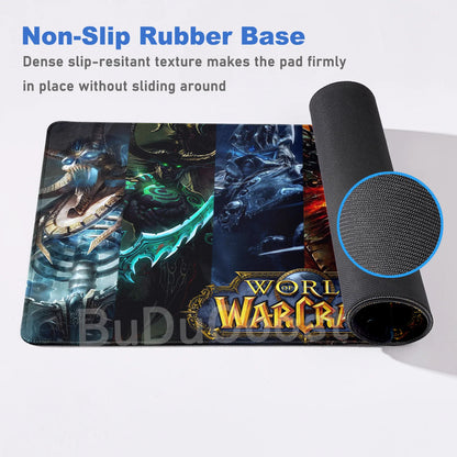 Anime World of Warcraft gaming podloga za stol, podloga za miš, računalni dodaci, XXL, zaključani rub, podloga za tipkovnicu i miša, gamerski tepih, uredske podloge