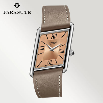FARASUTE Luxury Square Sports Men's Watch Swiss Movement Waterproof Sapphire Glass Stainless Steel Quartz Wristwatch Male Reloj