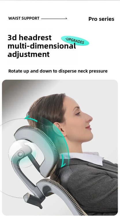 Breathable Ergonomic Office Computer Chair Reclining Gaming Chair  Comfort Lumbar Support  Long Sitting Adjustable Swivel Design