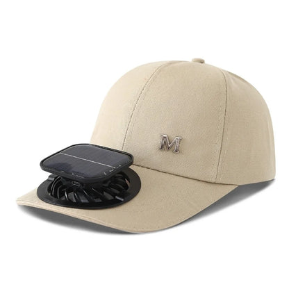 Fashion With Solar Powered Fan Baseball Cap Breathable Quick Dry Sun Hat Rechargeable Sun Protection Sunshade Outdoor