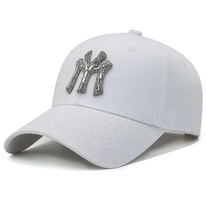 MY kšiltovka s kamínky pro ženy na jaro a podzim, ležérní streetwearová venkovní kšiltovka s kachním kšiltem, módní univerzální baseballová čepice proti slunci