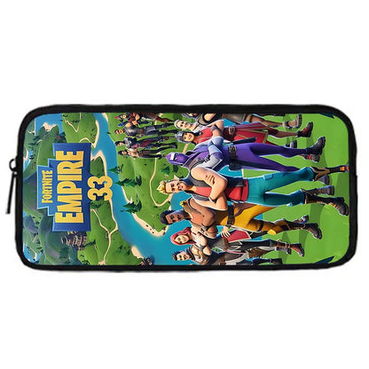 Klassisches FortniteS-Schulrucksack-Set für Kinder mit Lunchtasche und Federmäppchen, große Kapazität, für Jungen und Mädchen, ideales Geschenk