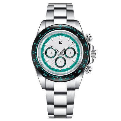 RollsTimi Herrenuhren – luxuriöse mechanische Herrenuhr mit Saphirglas, Kalender, Wochentagsanzeige, Edelstahl und Wasserschutz