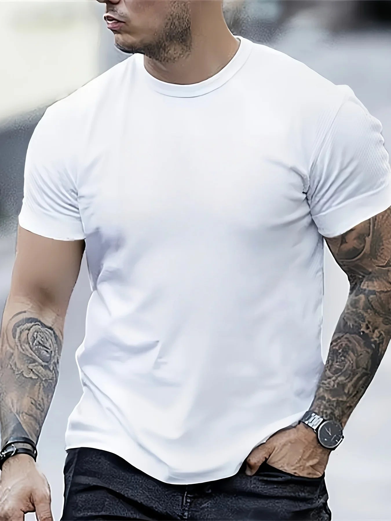 3D Fierce Animal Printed Men's Clothing Casual Fashion Wolf Pattern Short Sleeve Pullover Outdoor Daily Trend T-shirts For Men