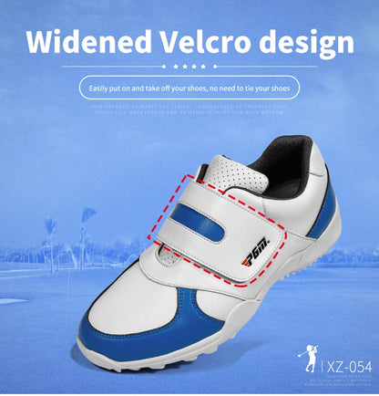 PGM Scarpe da golf per bambini e bambine, scarpe da ginnastica antiscivolo in pelle per l'outdoor, scarpe sportive per bambini XZ054