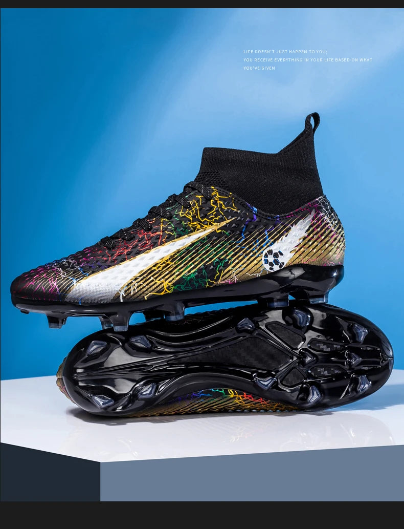 Chaussures de football coordonnantes pour hommes et femmes, chaussures de football professionnelles pour enfants, chaussures de football athlétiques en plein air, TF, FG