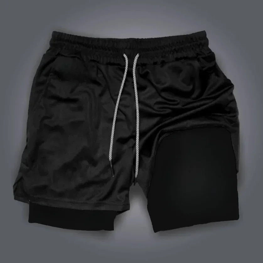Dragon Ball Anime GOKU Peripheral Printed Double-layer Shorts, American Sporty Summer Men's Loose and Breathable Pants