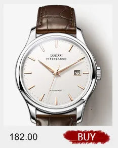 Relógio masculino mecânico automático LOBINNI Luxury Brand Switzerland com calendário perpétuo, vidro de safira e mostrador multifunções L13019-8