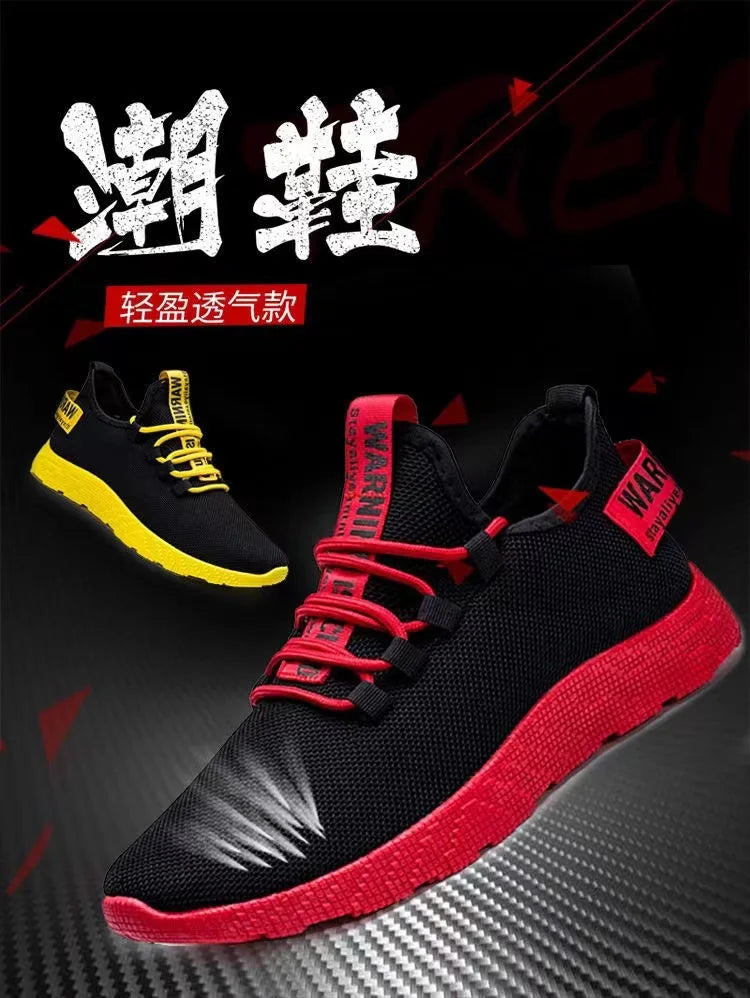Heren sneakers, casual, lichtgewicht sportschoenen van mesh, zomers, voor heren, outdoor, zachte zool, ademend, comfortabel, modieus, trendy hardloopschoen