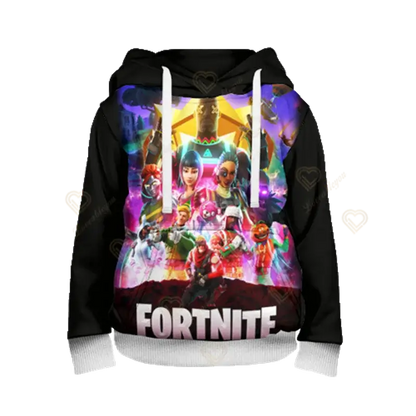 Суитшърт с качулка за момчета Fortnite Cool Heroes Cosplay, детски дрехи с анимационен дизайн, пролетно-есенно бебешко палто, детско яке с качулка
