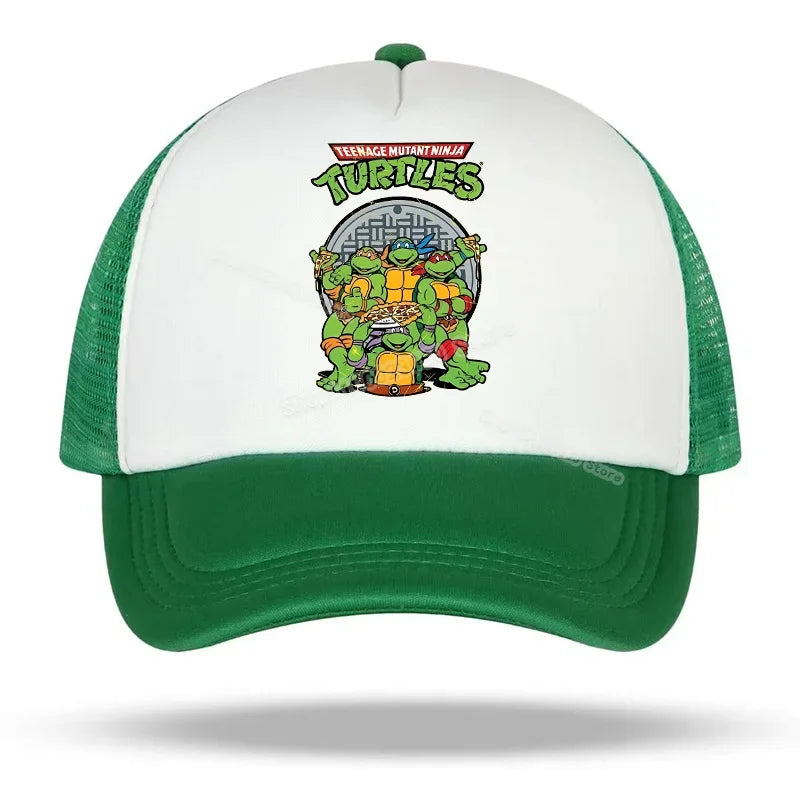 Teenage Mutant Ninja Turtles Baseball Cap Embroidered Cartoon Anime Print Hats Duck Tongue Hat Nethats Sun Visor Headgear Gifts