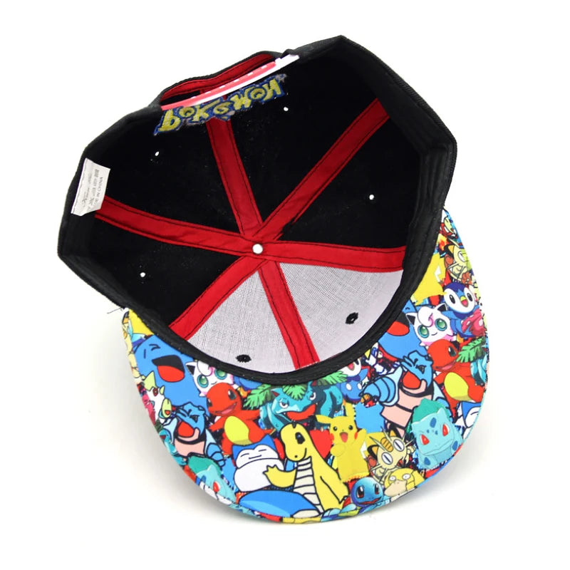 Pokemon Baseball Cap Pikachu Hat Pokemon Cosplay Hip Hop Cap for Girl Boy Children kids Anime Figures Toy Gift Cartoon Hat